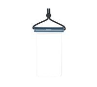 BASEUS 335831 CUSTODIA CON CORDINO per Smartphone Universale fino a 7.2", Blu, Trasparente