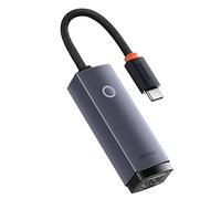 Baseus Adattatore di Rete Serie Lite USB Type-C - RJ45 LAN 1Gbps (1000Mbps) Nero (WKQX000313)