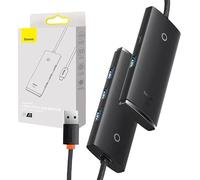 Baseus Adattatore Hub USB OS-Lite a 4 porte USB-C, 25 cm, nero
