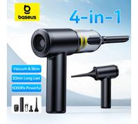 Baseus Aspirapolvere per auto Soffiatore d'aria Pompaggio gonfiare Potente apparecchio portatile per la pulizia dell'auto Pulitore per veicoli a batteria a forma di T