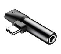 Baseus Audio Converter L41 adattatore da USB - C a USB - C port + jack da 3,5 mm per cuffie - Nera