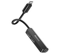 Baseus Audio L52 Lightning Adapter to Mini Jack 3,5 mm e 2 x Lightning (nero)