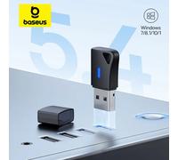 Baseus BA04 + Adattatore audio wireless per sistemi Windows 7/8.1/10/11 Ricevitore audio Bluetooth veloce Ricevitori PC USB Bluetooth 5.4
