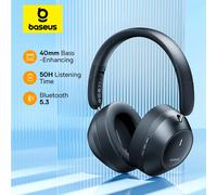 Baseus Bass 30 Max Auricolare wireless Bluetooth 5.3 Cuffie per migliorare i bassi Diaframma da 40 mm Auricolari a latenza ultra bassa 50H