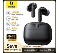 Baseus Bass EP10 NC -43dB Cancellazione del rumore ANC True Wireless Auricolari Bluetooth 6.0 Auricolari wireless in-ear 4 microfoni ENC Auricolari