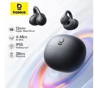 Baseus BC1 Auricolari con clip per orecchio Auricolari wireless a orecchio aperto Bluetooth 6.0 Clip On Cuffie sportive 4 microfoni Super Bass IP55 Auricolari
