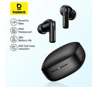Baseus Bowie E19 Auricolari wireless Bluetooth 5.3 Big Bass Driver da 12 mm IPX5 Auricolari impermeabili Durata della batteria di 33 ore Cuffie Black