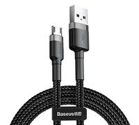 Baseus Cafule Cable - Double Side USB to microUSB QC 3.0, 2.4 A, 1 m (Grey/Black)