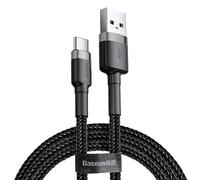 Baseus Cafule Cable - USB to USB-C Connect & Charge Cable 3 A, 0.5 m (Grey/Black)
