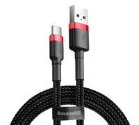 Baseus Cafule cavo USB - A a USB - C QC 3.0, 3A - 1 m - Nero / Rosso