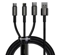 Baseus CAMLTWJ-01 1.5m 3.5A USB a 8 pin + USB-C / Type-C + Micro USB 3 in 1 Cavo