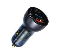 Baseus Cargador de mechero QC+PPS Cargador rápido 65W Gris
