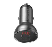 Baseus Car Charger Digital Display Dual USB 4.8A 24W Gray (CCBX-0G)