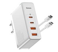 Baseus 100W Caricatore USB C Multiplo 4 Porte, Alimentazione USB C con GaN Tech, Caricatore Rapido Universale per iPhone 15 pro max Samsung Galaxy S24 Macbook Laptop iPad, 2 USB C + 2 USB A