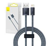 Baseus Cavo dati di ricarica rapida serie dinamica (2,4 A - 2 m) da USB a Lightning Plug compatibile con Apple iPhone iPad Airpod, grigio ardesia
