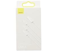 Baseus Cavo dati di ricarica rapida serie Superior USB a Micro+Lightning+Type-C (3.5A - 0.5m) - Bianco Stellare