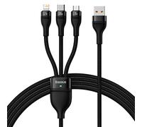Baseus Cavo dati USB a M+L+C 100 W, 1,2 m, colore: nero