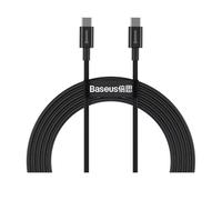 Baseus, Cavo di trasferimento e ricarica da USB-C a USB-C 100W 2m, Nero