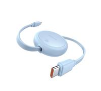 Baseus Cavo USB C, 60 W PD 5 A QC 4.0 Mini Ritrattile, Cavo di Ricarica Rapida da USB C a USB C, Lunghezza a 4 Livelli, Preimpostato per iPhone 15 Samsung iPad