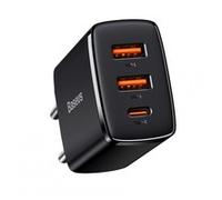 Baseus Compact Quick Charger 30W Black Wall charger 2xUSB-A 1xUSB-C CCXJ-E01