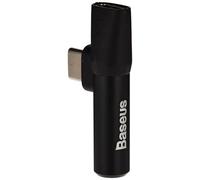 Baseus Audio Converter L41 adattatore da USB - C a USB - C port + jack da 3,5 mm per cuffie - Nera