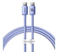 Baseus Crystal Shine 100W 120cm PD Type-C Cavo di Ricarica Viola