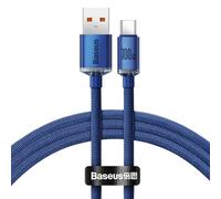 Baseus Crystal Shine Series Fast Charging Data Cavo USB Type A to USB Type C100W 1,2m Blue (CAJY000403)