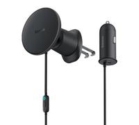 Baseus CW01 Supporto magnetico per auto - Porta telefono per auto - Griglia di ventilazione - Magnetico e MagSafe - Caricabatterie wireless - Nero - Nouvo