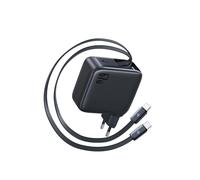 Baseus Enercore Caricatore USB C 67W Con 2X Cavi Arrotolabile, Alimentatore GaN Con Porta USB-C, Caricatore Rapido Compatto Compatibile Con MacBook Pro, HP, Dell, iPad Pro, iPhone 16 Pro, Galaxy S25