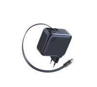 Baseus Enercore Caricatore USB C Da 100 W Con Cavo Estraibile, 3 Porte GaN, Caricatore Rapido PD Compatibile Con MacBook Pro Air, Dell, HP, iPad, iPhone 17/16/15/14 Pro Max Plus, Galaxy S25-S20 Ultra