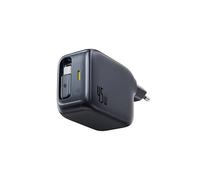 Baseus Enercore - Caricatore USB C da 45 W con cavo estraibile, alimentatore GaN con 2 porte USB C, compatto caricatore rapido compatibile con MacBook Pro, Dell, HP, iPad, iPhone 16 Pro, Galaxy S25