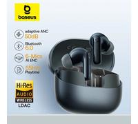 Baseus EP10 Pro ANC Auricolari Wireless Bluetooth 6.0 Auricolari 50dB Cuffie adattitive in tempo reale 6 Mic LDAC ad alta risoluzione IP55 Auricolari