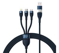 BASEUS Flash Series II 1.2M USB + Type-C a Micro USB + 8 Pin + Tipo-C 100W Cavo