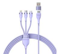 Baseus Flash Series II 1.2M USB + Type-C a Micro USB + 8 Pin + Tipo-C 100W Cavo