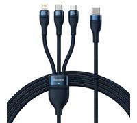 Baseus Flash Series II 1,5m 3 in 1 Type-C a Micro USB + 8 Pin + Tipo-C 100W Cavo