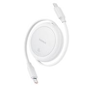 Baseus Free2Pull Mini cavo retrattile USB-C - USB-C, 60 W PD, 1 m, bianco