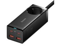 BASEUS Caricabatterie GAN3 PRO DESKTOP POWERSTRIP AC+2U+2C 100W EU Nero compatibile con laptop e telefoni cellulari/IOS/Android/Iphone/Samsung/HP/Lenovo/Dell)