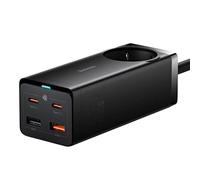 Baseus Caricabatterie USB Type-A, USB Type-C POWERSTRIP GaN3 Pro 65W Black