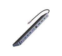 Baseus HUB EliteJoy 12-in-1 Gen2 (Type-C to HDMI1 4K 60Hz / HDMI2 4K 60Hz/ 3x USB3.0 / Type-C PD 100W/ DP 4K 60Hz / VGA / SD/TF / RJ45 / Type-C Data / Jack 3.5mm), Gray (WKSX030213)