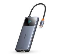 Baseus Hub USB C 10Gbps Adattatore USB 3.2 con Gigabit Ethernet, 4K@60Hz HDMI, 2