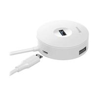 Baseus Hub USB CAHUB-F02 Bianco, 4 porte (1 USB 3.0, 3 USB 2.0), 5 Gbps, 0,25 m