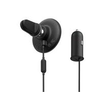 Baseus Magnetic Car Phone Holder CW01 to Ventilation Grid with Car Charger USB-A, 15W + 25W (Black)