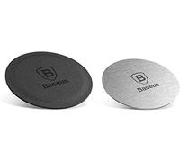 Baseus Magnetic Iron Suit - 2 piastre magnetiche in metallo per supporto per smartphone, per auto, colore: Argento (ACDR-A0S)