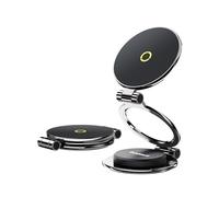 Baseus MagPro II - Supporto magnetico per cellulare da auto, in metallo, 20 magneti N56, girevole a 360° e estraibile, per iPad, iPhone 12-16 serie e telefoni cellulari con anello magnetico