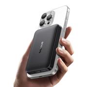 Baseus MagSafe Power Bank 10.000 mAh, con certificazione Qi2 da 15 W, cavo PD da 22,5 W, batteria esterna portatile per iPhone 16/15/14/13/12, nero