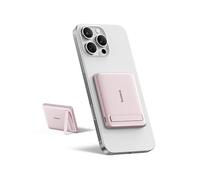Baseus MagSafe - Power Bank da 5000 mAh, certificato Qi2, con supporto pieghevole, PD 20 W, compatibile con iPhone 17/16/15/14/13/12/Pro/Pro Max Serie, colore: Rosa