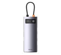 Baseus Metal Gleam Series 4-in-1 multifunzione tipo C hub docking station grigio (da tipo C a USB 3.0 * 4)