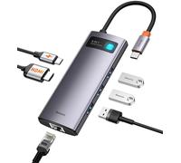 Baseus Hub USB-C 6 in 1 with 3 USB 3.0, 1 HDMI, 1 RJ45, 1 PD grey CAHUB-CW0G