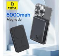 Baseus Mini Power Bank magnetico Ricarica rapida Caricatore wireless 5000mAh 20W Ricarica rapida cablata per iPhone 16 15 Pro Max Samsung