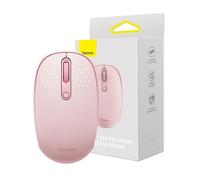 Baseus Mouse wireless Tri-Mode F01B - Ergonomico, DPI regolabile, 2.4G/Bluetooth, compatibile con Windows, Mac, Linux (rosa)